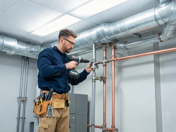 Plumbing and HVAC installation
